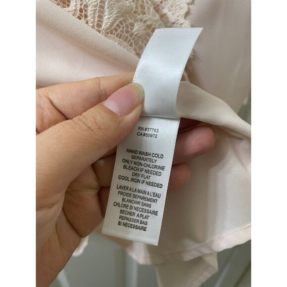 Laundry Shelli Segal Sleeveless Lace Scoop Neck Tank Top Blouse PINK L OFFICE - Picture 7 of 9